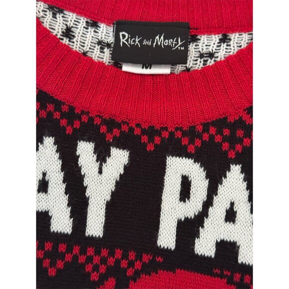 Rick and Morty Holiday Party Son of B I'm In Ugly Christmas Sweater Mens Sz M - Picture 4 of 6